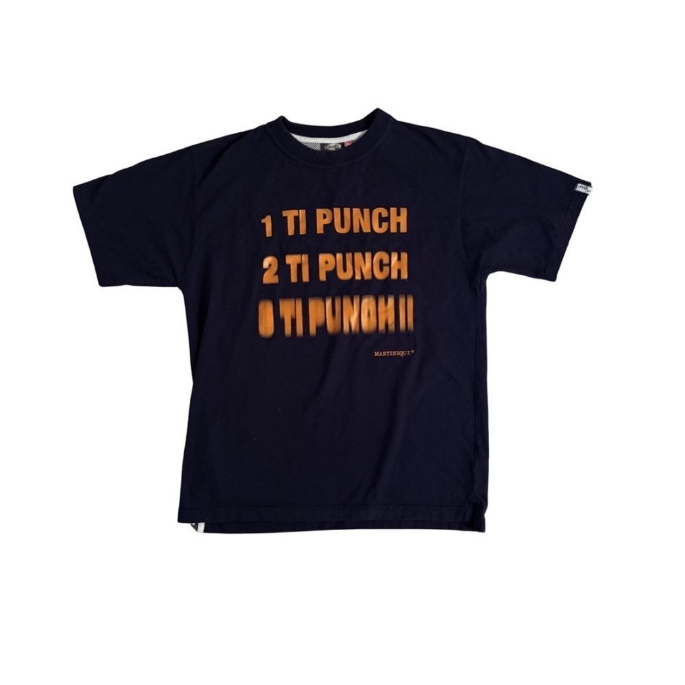 Caraibes Blurry T-Shirt with Orange Print